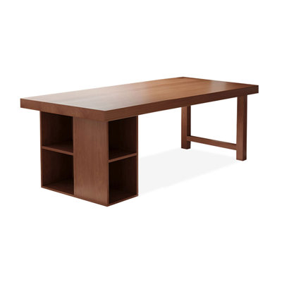 Bureaux rectangulaires en bois massif 78,74 "noyer