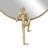 Piru Glam Metal Wood MDF Iron Mirror with Sculpted Climbing Figure Accent and Contemporary Artistic Frame Design for Bold Decorative Wall Display-1171303949