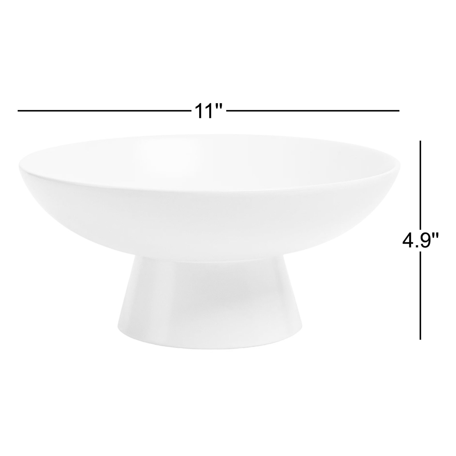 over&back Stoneware Large Footed Food Bowl, Black