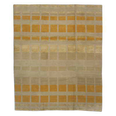 Geometric Area Rug in Beige/Orange/Taupe