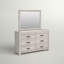 Commode double 6 tiroirs avec miroir Decker