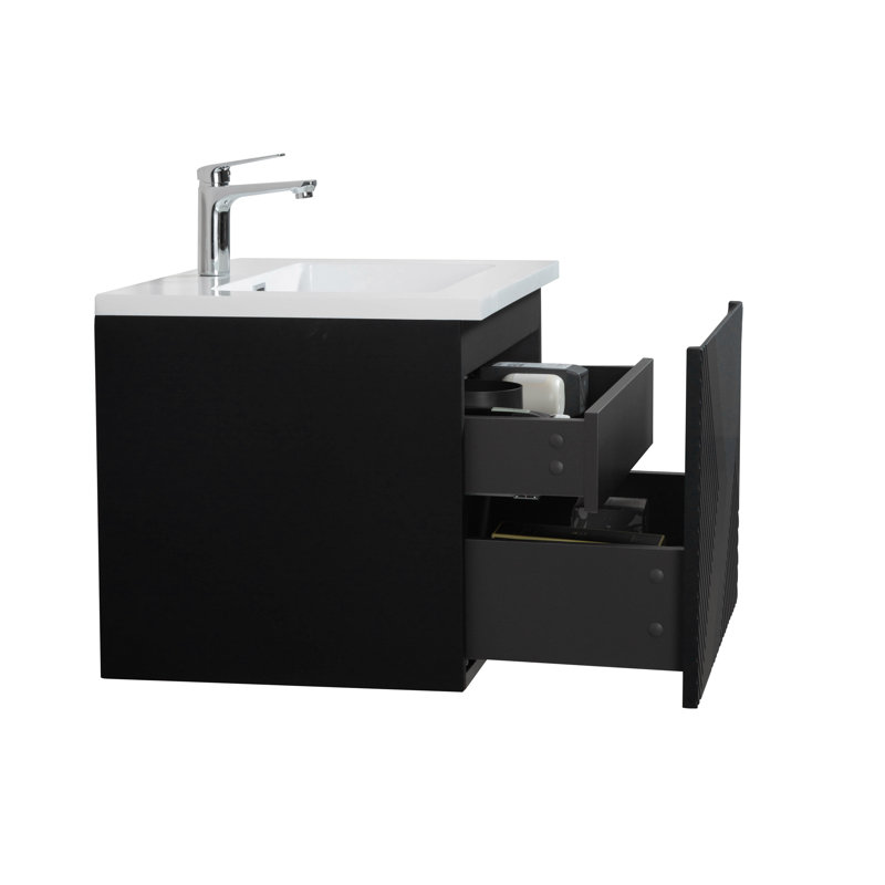 Meuble-lavabo simple mural 23,5 po Cressi