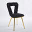 Chaise moderne (ensemble de 2) avec pieds en tube de fer pour salle à manger, salon, café, boules de poils, dossier-104399333
