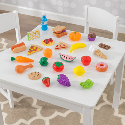 KidKraft 30-Piece Plastic Play Food Set with Fruits, Veggies