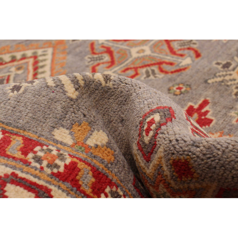 Tapis unique gris de 3 pi 10 po x 6 pi Yute de Yute