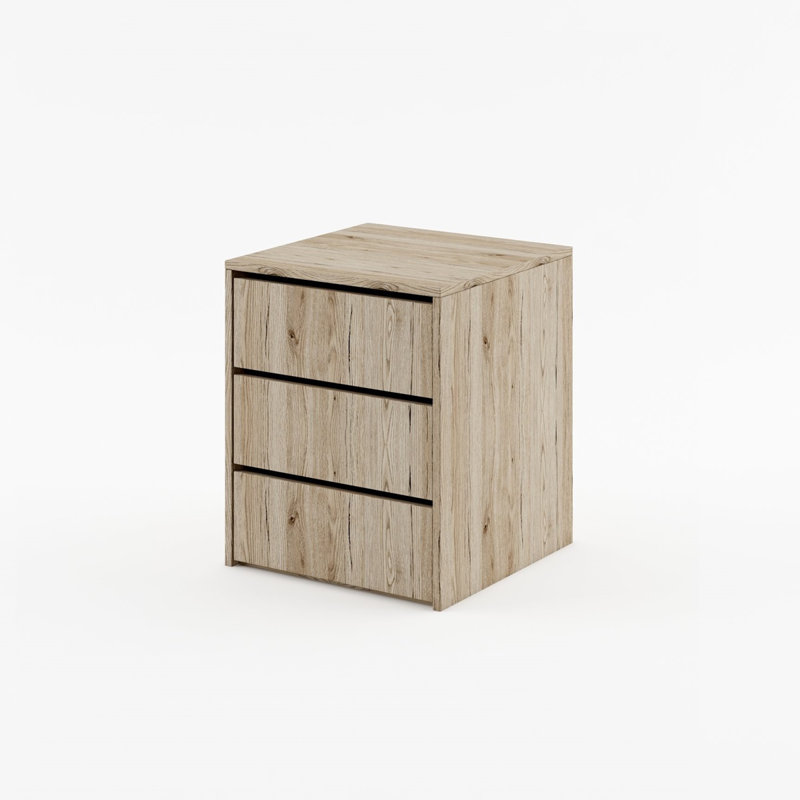 Avo 50 cm W Bedside Table, Oak San Remo