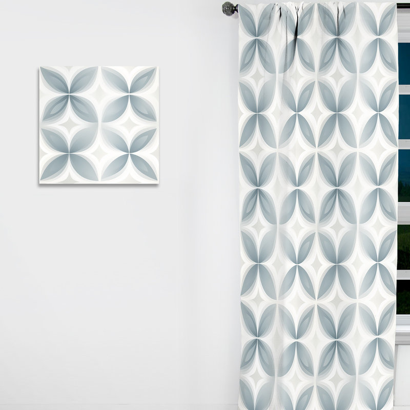 Monogramme doux - Rideau damassé - Velours obscurcissant - 1 panneau, L 52 po x L 63 po