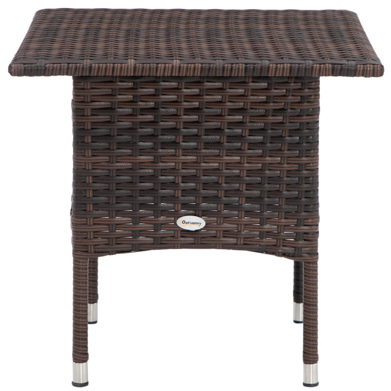 Square Metal Outdoor Side Table , 50cm cm W 50cm cm D