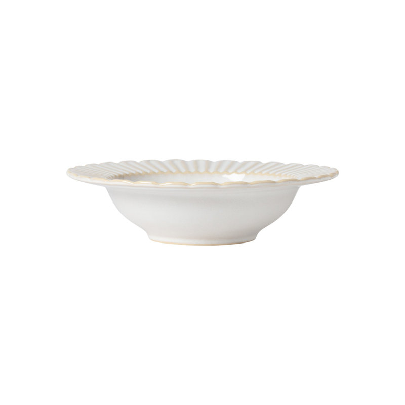 Cristal Handmade Stoneware Pasta Plate, Gray