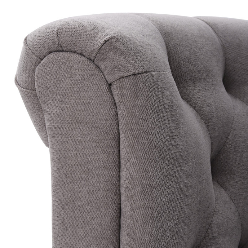 Brasel Velvet Armchair, Grey