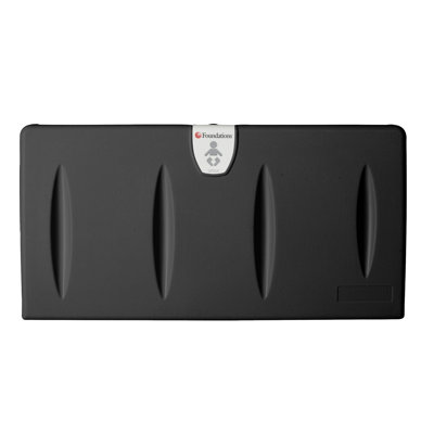 Foundations Classic Horizontal Baby Changing Station with Backer Plate - Black