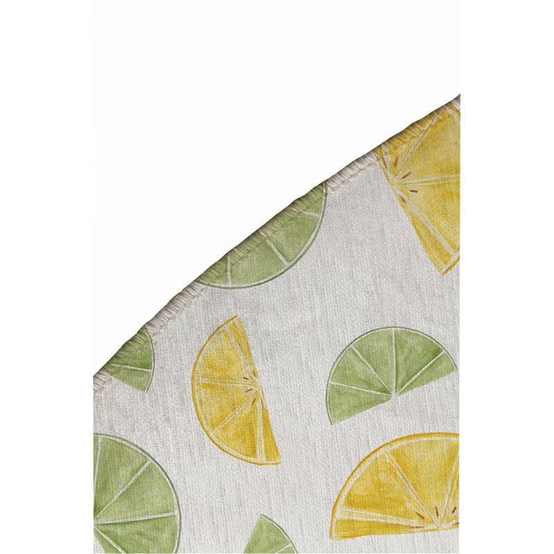 Tapis d'extérieur Summer Limes & Lemons, Rond 5 pi