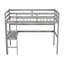 Lit mezzanine simple gris avec bureau, étagères fonctionnelles et bureau d'escalade-1566253108