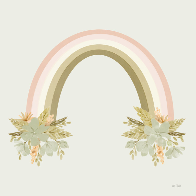 Sweet Dreams Boho Rainbow par House Fenway, H 36 po x l 36 po, Impression sur papier argentée sans passe-partout