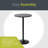 2 Pack Round Bar And Pub Table, Black