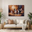Chiens, art mural brun en métal Spitz finlandais-924048976