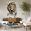 Lion, art mural moderne contemporain abstrait-1923616644