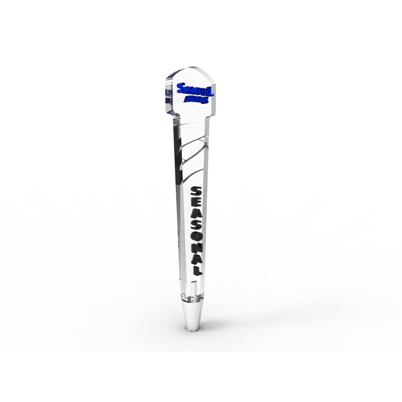 Clear Acrylic Beer Tap Handle Draft Pub Style Sameul Adams