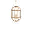 Charrette 4 - Light Rattan/Wrought Iron Chandelier