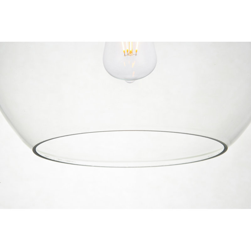 Graziani 1-Light Dimmable Single Pendant, Black, 70" H x 10" W x 10" D