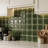 11.5" x 11.5" Glazed 3D Textured Handmade Look Recycled Glass Wall Mosaic Tile-138326100