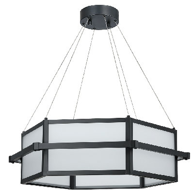 Luminaire suspendu géométrique 1 lumière DEL unique