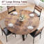 Table de salle à manger ronde pour 4 personnes, table de salle à manger circulaire sur pied, mobilier de cuisine et de salle à manger en bois peu encombrant