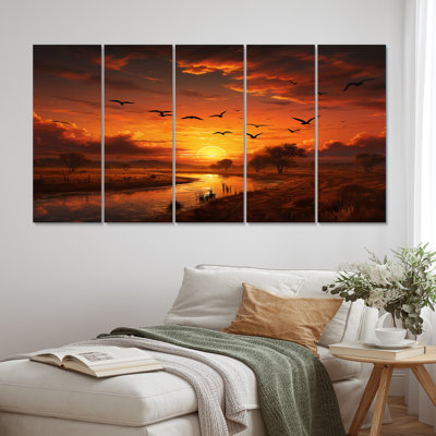 Photographie de vautour, impression sur toile - 5 panneaux égaux