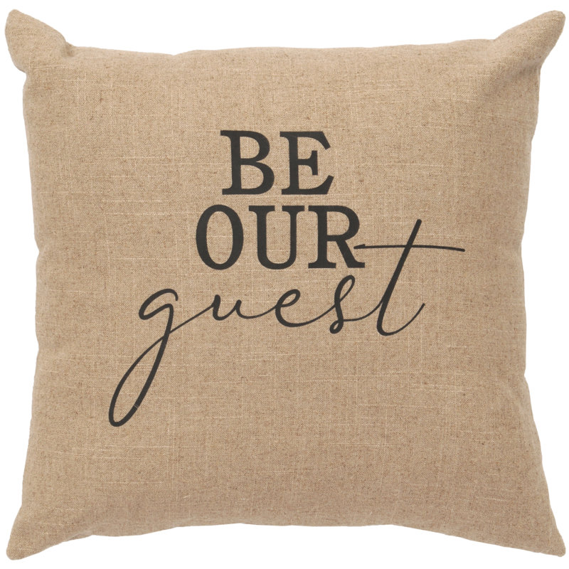 Coussin Wooded River Image - Be Our invité - Lin naturel, Naturel