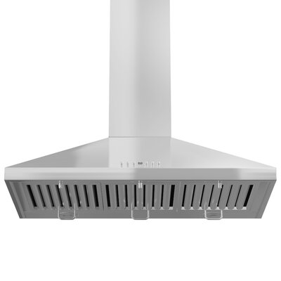 30"" KL2 400 CFM Convertible Wall Mount Range Hood in Brushed Stainless Steel -  ZLINE, KL2CRN-30