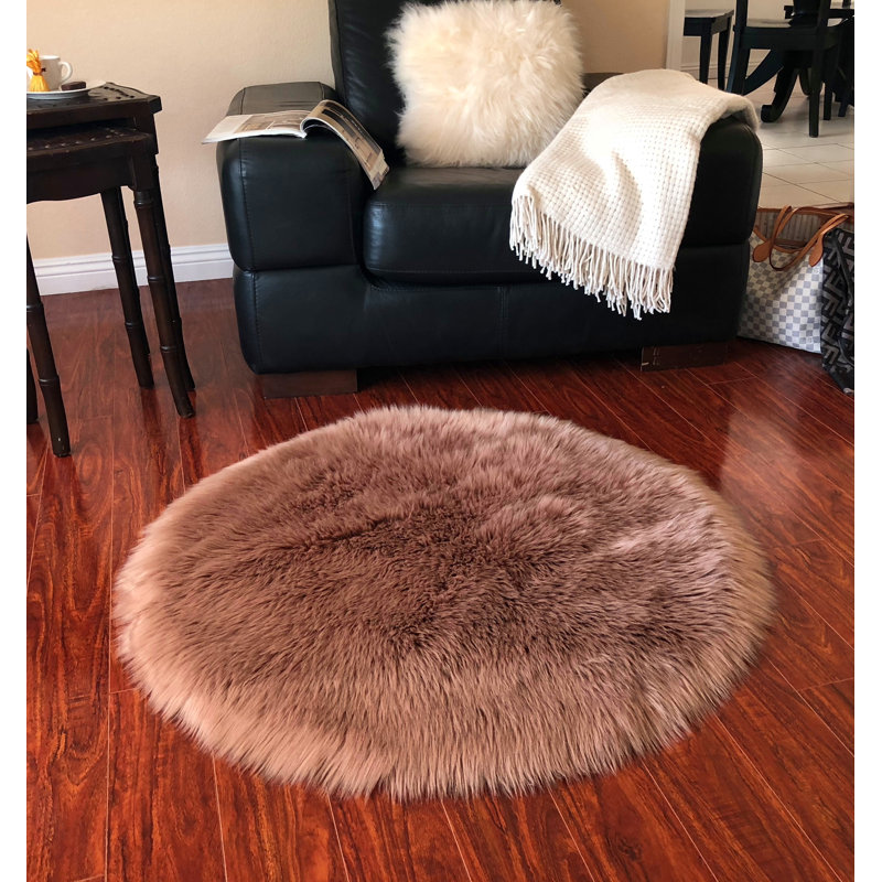 Tapis brun clair Whitbeck, Rond 12 pi