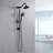 6 Inch Rain Shower Head With Handheld Shower Head Bathroom Rain Shower System-126529043
