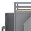 Lit mezzanine avec garde-robe, bureau et tablettes-916915661
