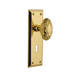 New York Plate with Decorative Keyhole and Victorian Door Knob