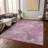 Machine Washable Indoor/Outdoor Xhevrie Pink Rug-988384993
