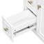 Meuble-lavabo 24 po avec lavabo, meuble-lavabo avec un tiroir rabattable et deux tiroirs, tablette réglable, bois massif et panneau de fibres à densité moyenne, blanc