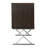Modern Espresso Wood Dining Buffet with Silver Metal Steel X-Legs and Two Drawers-825306881