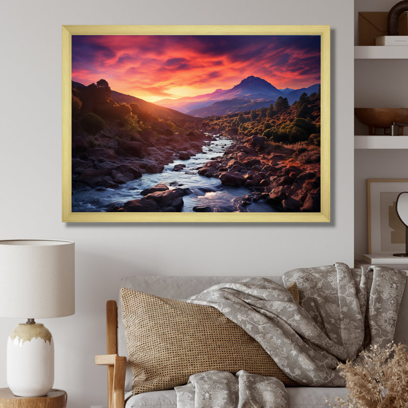 Spain Sunrise Over Teide National Park I - Nautical & Beach Wall Art Prints, H 16 po x l 32 po x P 1 po