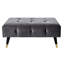 Shiflet 95 cm W Velvet Tufted Rectangle Footstool-55866266