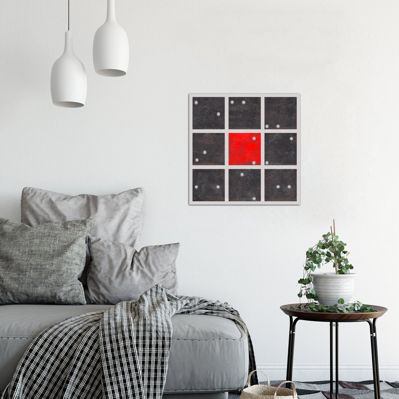 Albree Modern Cube Dice Center, impression sur toile, H 18 po x l 18 po x P 1,5 po, Non mat, Toile tendue