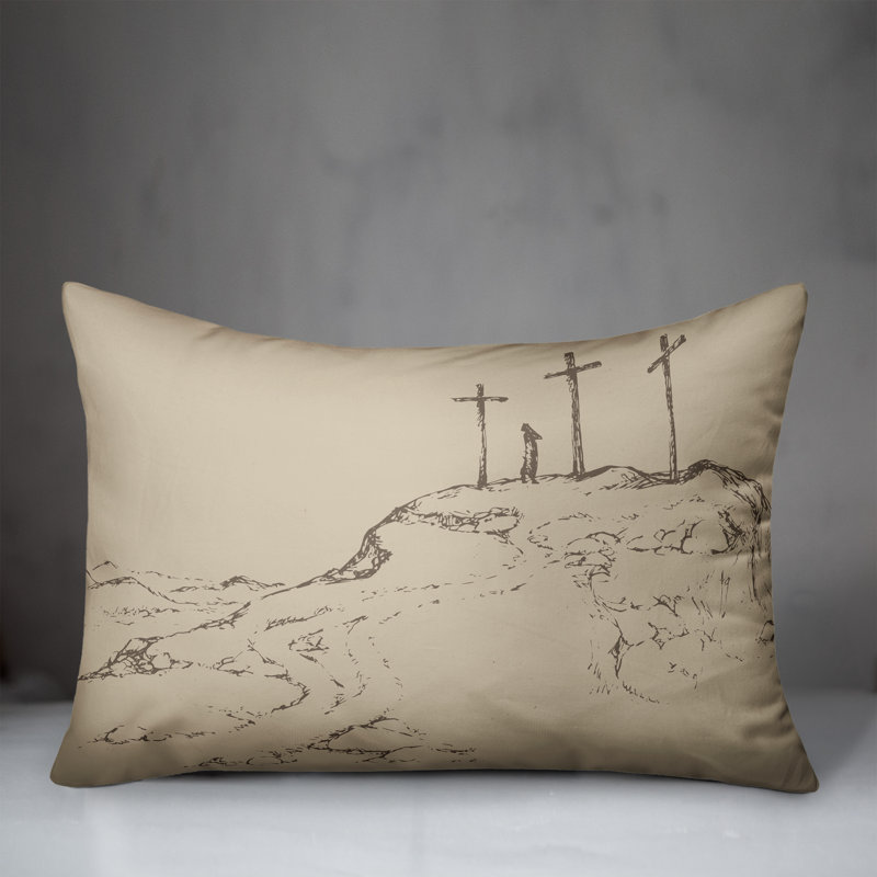  Crosses on Hill Rectangular Pillow Cover & Insert