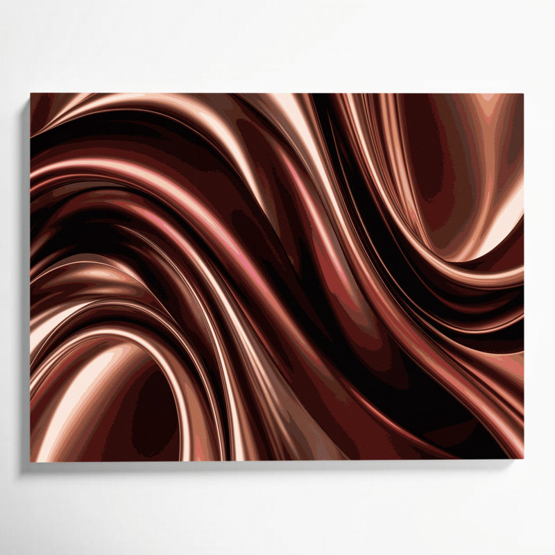 Gradient Abstract 66 Brown Canvas Wall Art, 20" H x 24" W