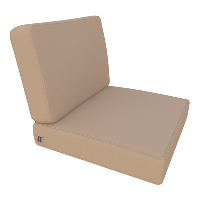 Argyri Outdoor Deep Seat Cushion, 25 x 25.5 x 5 Inch High-Density Foam Patio Chair Cushion with Water-Repellent & UV-Resistant Cover, Tear-Resistant Seat & Back Cushion for Chairs, Sofas