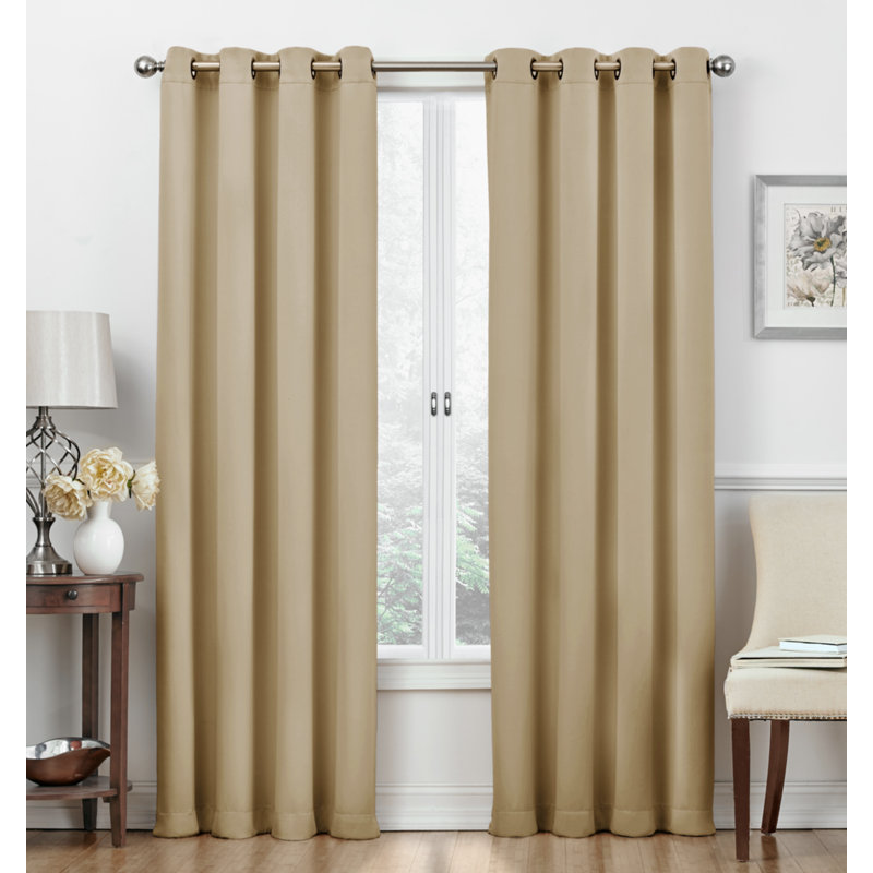 Frohna Room Darkening Curtain Pair, Taupe