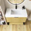 Meuble-lavabo autoportant en contreplaqué rayé pré-assemblé avec lavabo, tiroir et tablette ouverte-828234628-828234630-828234633