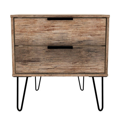 Fully Assembled Myakka 2 Drawer Bedside Table
