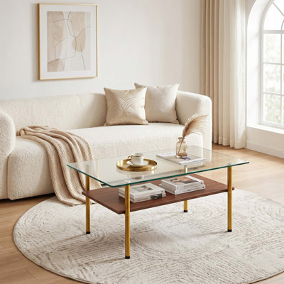 Glass Top Single Coffee Table