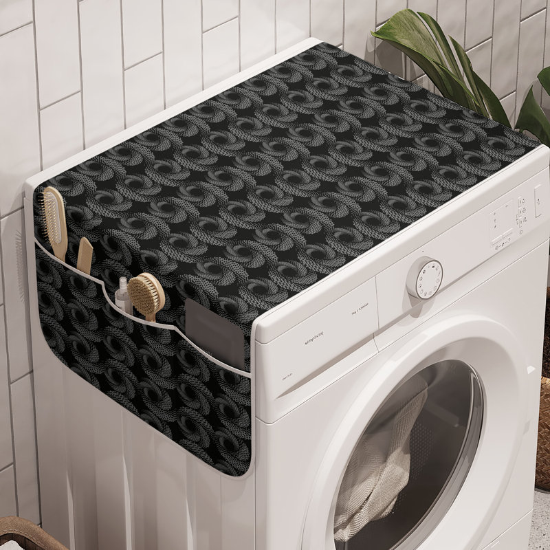 East Urban Home Abstract Washing Machine Organizer Pack of 2 47" x 18.5" Dark Grey and Dust