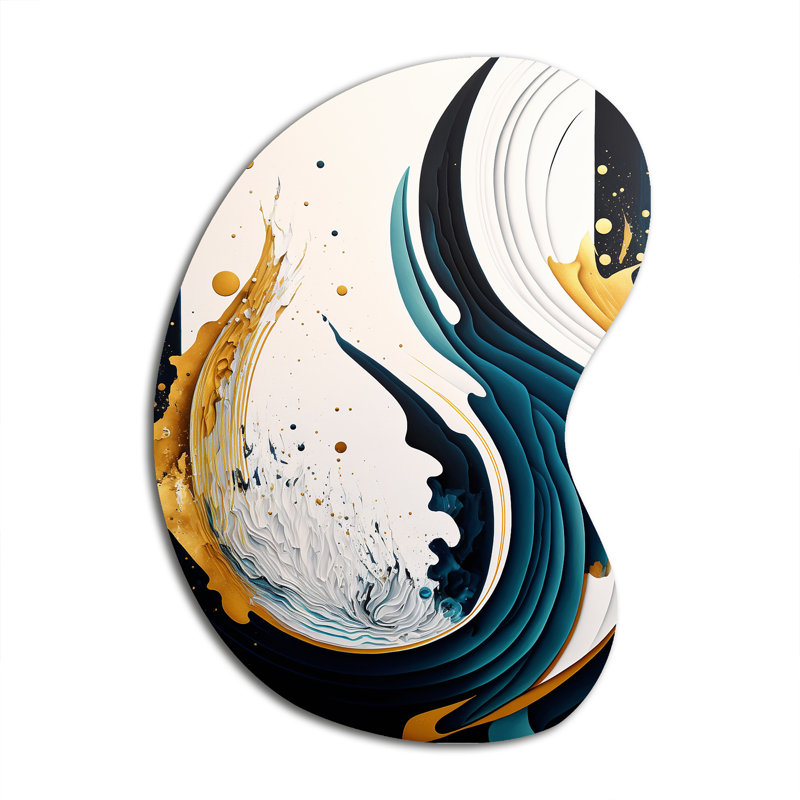 Claudiane - forme irrégulière, art mural abstrait en métal, sculpture murale asymétrique en métal, H 39 po x l 28 po