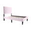 Lit tapissier en velours